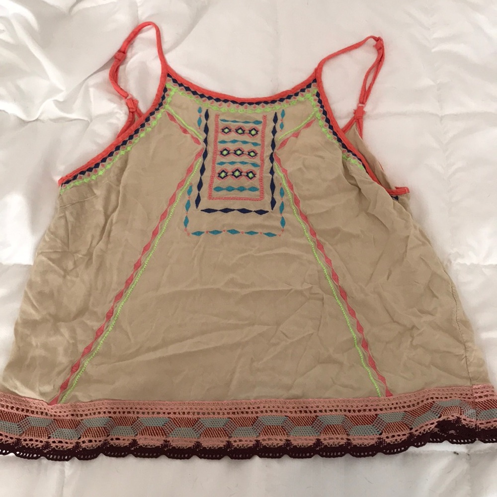 Flying tomato embroidered tank top